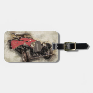 Vintage Car Luggage Tag