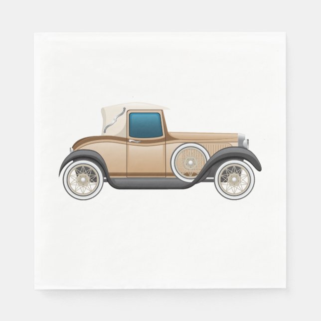 Vintage Car Napkin (Front)