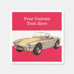 Vintage car paper napkins