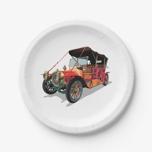 Vintage car paper plate (Front)