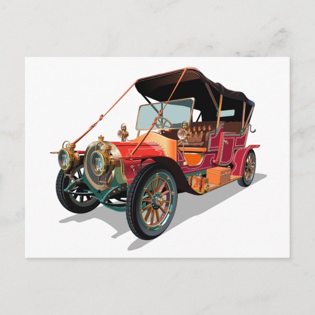 Vintage car postcard (Front)