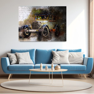 Vintage Car Poster Nostalgic Automotive Art