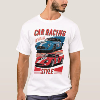 Vintage Car Racing Style T-Shirt - Classic Design