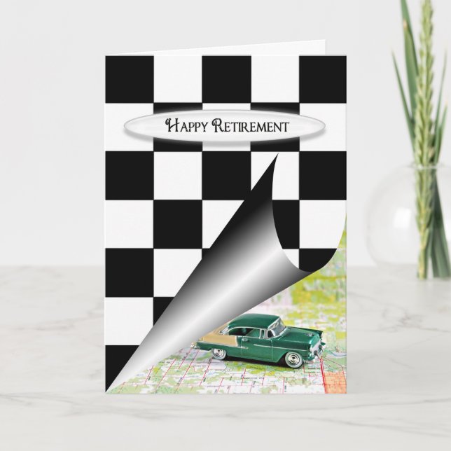 Vintage Car Retirement Card (Front)
