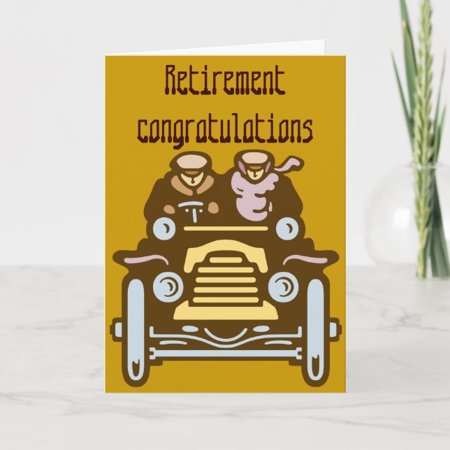 Vintage car retirement card (Front)