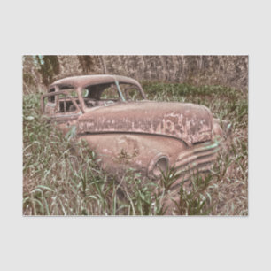 Vintage Car Retro Rustic Old Tissue Paper