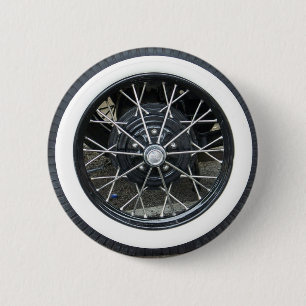 Vintage Car Tire 2 Inch Round Button