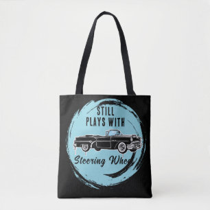 vintage car tote bag