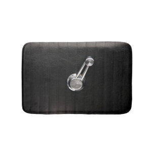 Vintage car window crank bath mat
