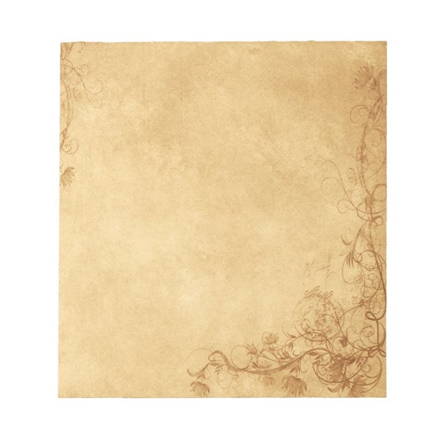 Vintage Caramel Brown Notepad (Front)