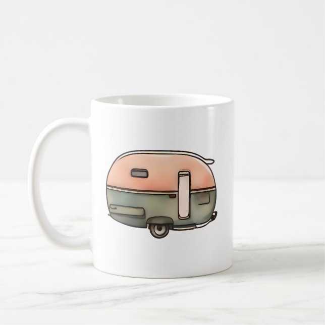 Vintage Caravan Adventure Coffee Mug (Left)