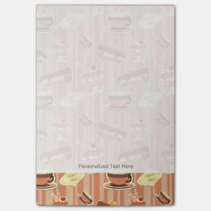 Vintage Card With A Strawberry Dessert Post-it Notes