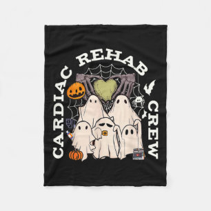 Vintage Cardiac Rehab Crew Rehab Nurse Spooky Hall Fleece Blanket