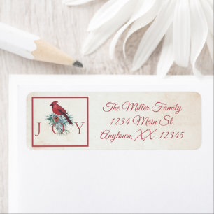 Vintage cardinal custom Christmas Holiday