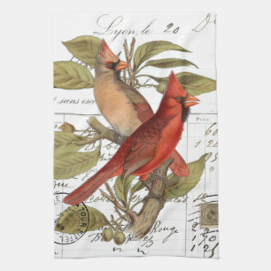Vintage Cardinal Français Script Cuisine Serviette