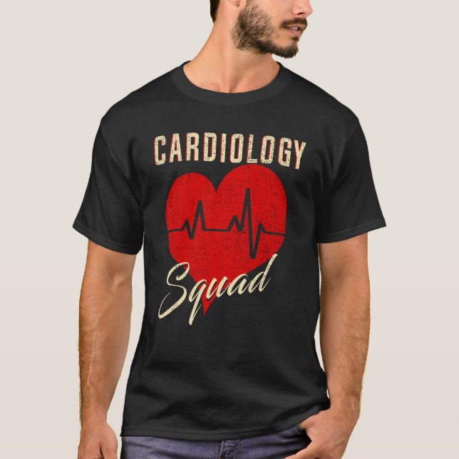 Vintage Cardiology Squad Cardiovascular Cardiologi T-Shirt (Front)
