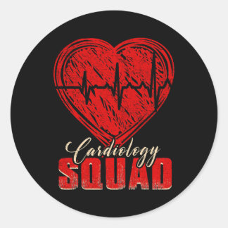 Vintage Cardiology Squad Cardiovascular Classic Round Sticker