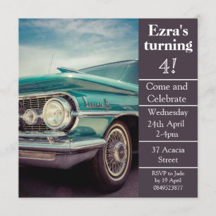 Vintage Care Birthday Invitation