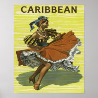 Vintage Caribbean Dancer Travel