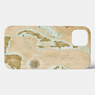 Vintage Caribbean Map iPhone 13 Case
