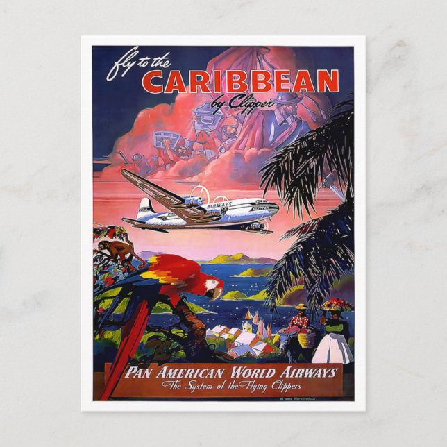 Vintage Caribbean Travel Postcard (Front)
