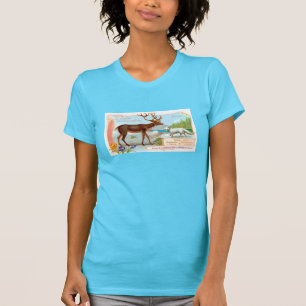 Vintage Caribou (Reindeer) and Arctic Fox T-Shirt