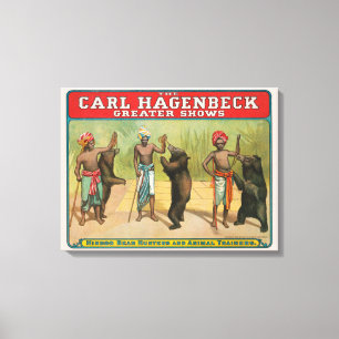 Vintage Carl Hagenbeck Circus Poster Canvas Print