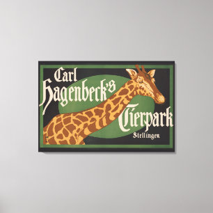 Vintage Carl Hagenbeck's Tierpark Circus Poster Canvas Print