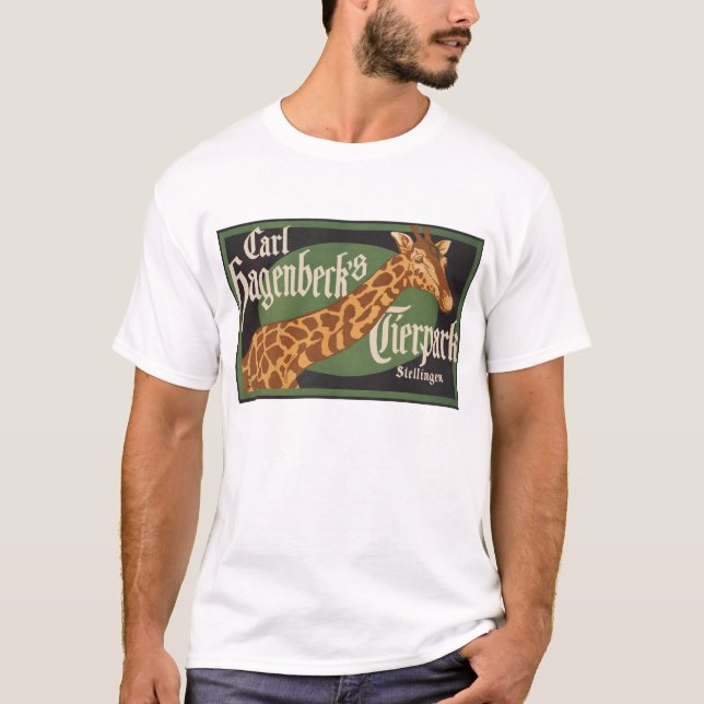 Vintage Carl Hagenbeck's Tierpark Circus Poster T-Shirt (Front)