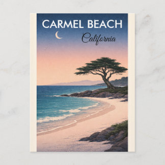  Vintage Carmel Beach California Travel Postcard 