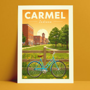 Vintage Carmel Indiana Postcard