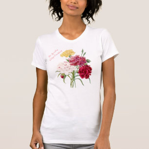 Vintage Carnation Floral illustration T-Shirt