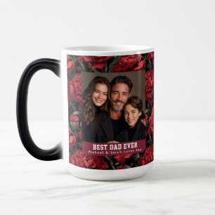 Vintage Carnation Flower Father Day Custom Coffee Magic Mug