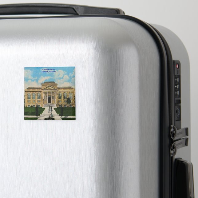 Vintage Carnegie Library Anniston Alabama  Magnet (In Situ (Luggage))