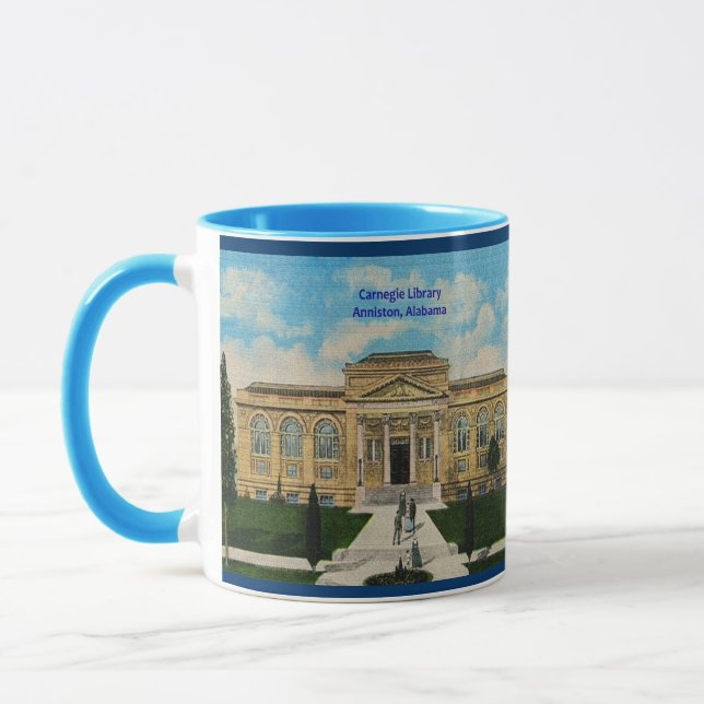 Vintage Carnegie Library Anniston Alabama  Mug (Left)