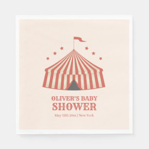 Vintage Carnival Circus Big Top Baby Shower Napkin