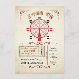 Vintage Carnival Ferris Wheel Invitation