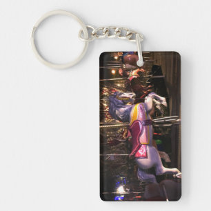 Vintage Carousel Galloping Horse Keychain