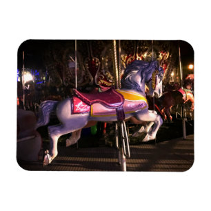 Vintage Carousel Galloping Horse Photo Magnet