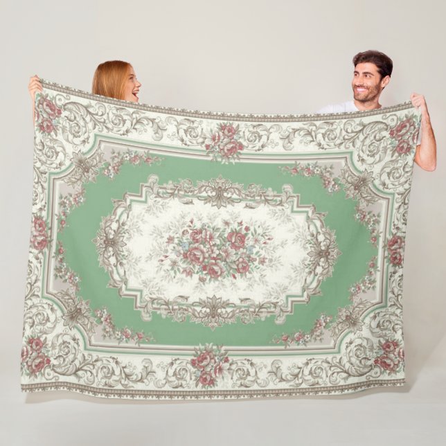 Vintage Carpet 4 - Fleece Blanket (In Situ)