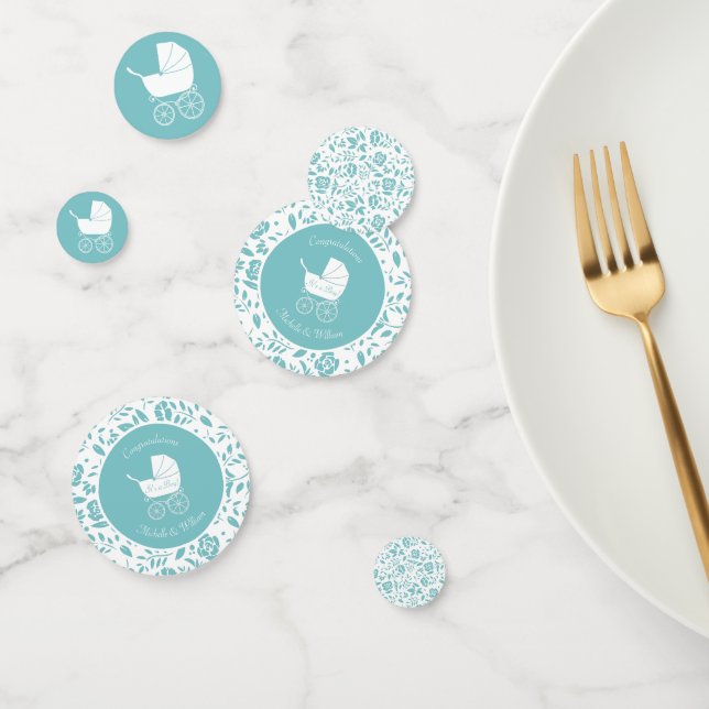 Vintage Carriage Baby Shower Confetti (Group)