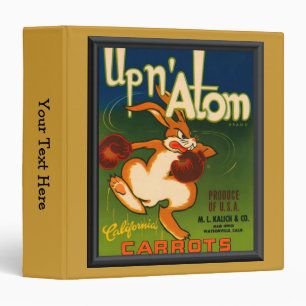 Vintage Carrot Advertising Personalized Binder