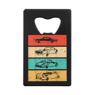 Vintage Cars - 80s & 90s Graphic Retro Credit Card Bottle Opener