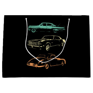 Vintage Cars - 80s & 90s Graphic Retro Large Gift Bag