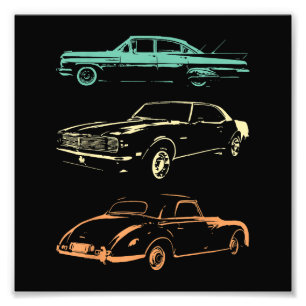 Vintage Cars - 80s & 90s Graphic Retro Photo Print