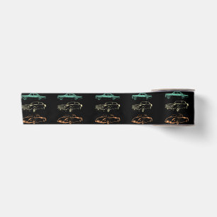 Vintage Cars - 80s & 90s Graphic Retro Satin Ribbon