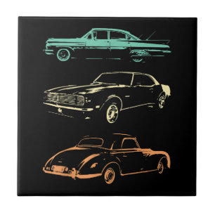 Vintage Cars - 80s & 90s Graphic Retro Tile