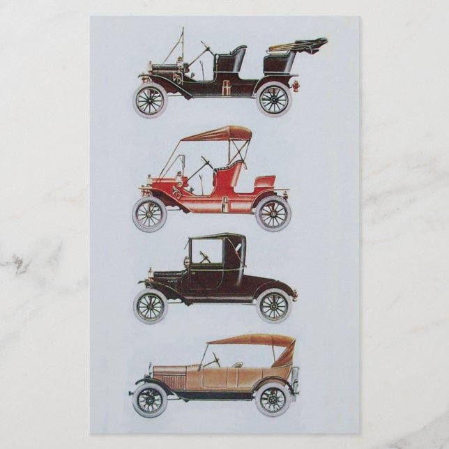 VINTAGE CARS CLASSIC AUTO RESTORATION - AUTOMOTIVE STATIONERY (Front)