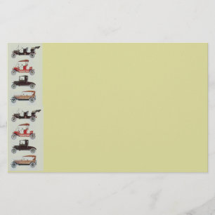 VINTAGE CARS CLASSIC AUTO RESTORATION grey yellow Stationery