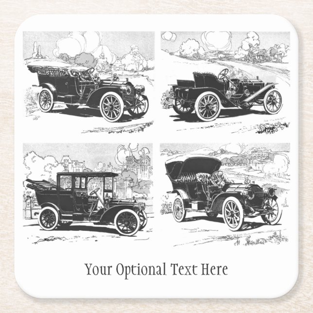 Vintage cars custom coasters (Front)